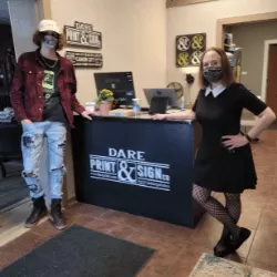Ashton Welch and Erica Haferkamp with DARE Print & Sign